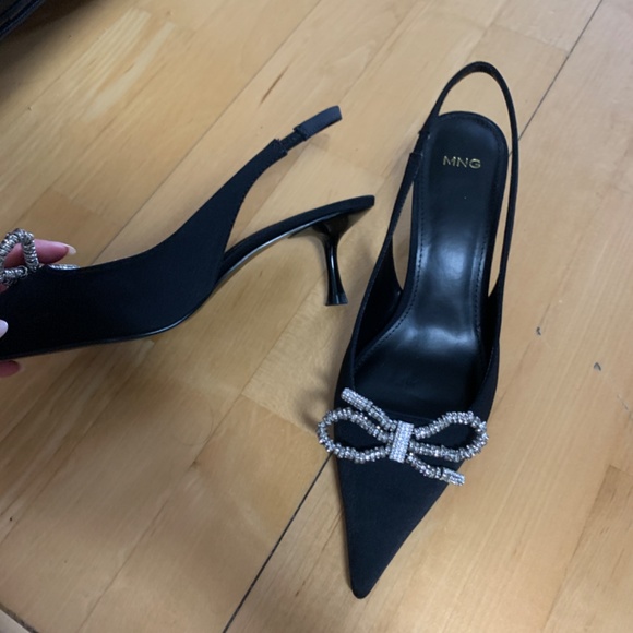Mango jewelled bow low heel size 39 - Picture 6 of 8